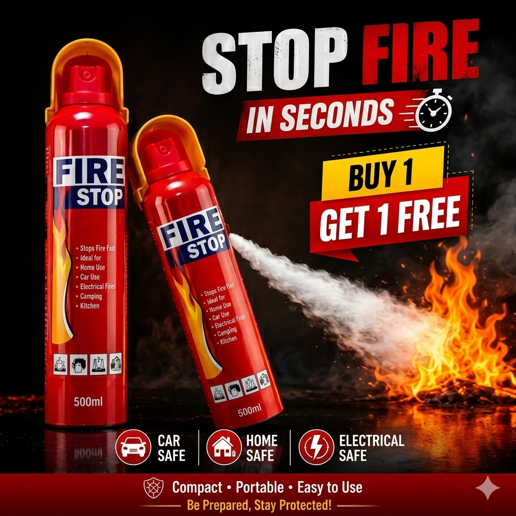 PORTABLE 500ML
MECHANICAL FOAM FIRE EXTINGUISHER-BUY 1 GET
1 FREE