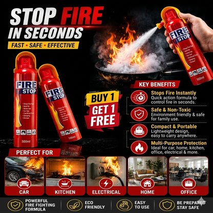 PORTABLE 500ML
MECHANICAL FOAM FIRE EXTINGUISHER-BUY 1 GET
1 FREE