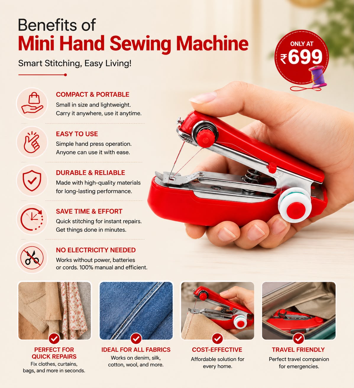 Mini Hand Sewing machine