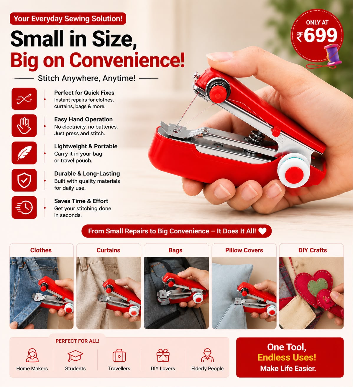 Mini Hand Sewing machine