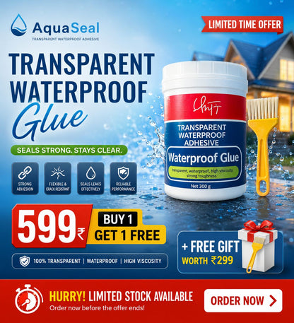 INVISIBLE WATERPROOF GLUE [BUY 1 GET 1 FREE + FREE GIFT WORTH ₹299]